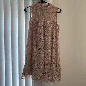 Nude Lace Dress. Size Small. Like New
